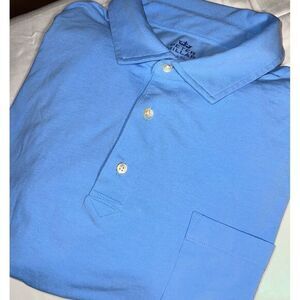 Peter Millar Mens Large Light Blue Short Sleeve‎ Polo Shirt